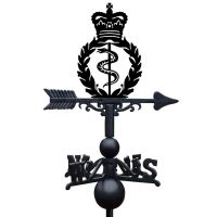 Close-Up of Cast Iron & Steel Royal Army Medical Corps Weathervane
