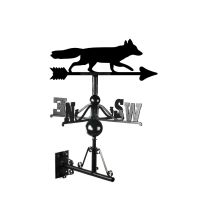 Mounted Cast Iron & Steel Running Fox Weathervane