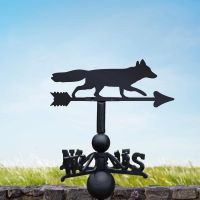 Cast Iron & Steel Running Fox Weathervane in Situ