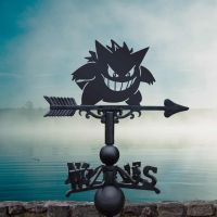 Cast Iron & Steel Weathervane with Second Evolution Purple Monster Topper