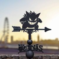 Cast Iron & Steel Weathervane with Second Evolution Purple Monster Motif