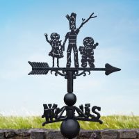 Weathervane with Three Woodland Characters Topper