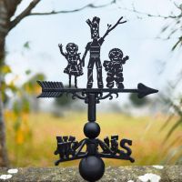 Weathervane with Three Woodland Characters Motif