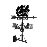 Cast Iron & Steel Unevolved Cartoon Amphibian Character Weathervane Mounted