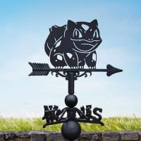Cast Iron & Steel Weathervane with Unevolved Cartoon Amphibian Character Motif