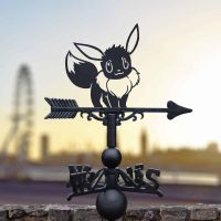 Cast Iron & Steel Unevolved Furry Brown Creature Weathervane in Situ