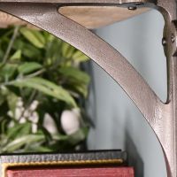Close-up of the Stylish Design on the Shelf Bracket