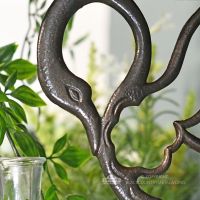 Close-up of the Cast Iron Swan Shelf Bracket 