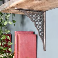 Trellis Patterned Shelf Bracket Created out of Cast Iron