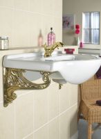 Polished brass Celtic style Bracket - supporting sink