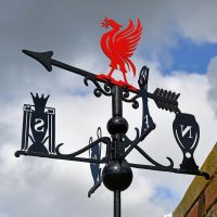 Deluxe Liverpool FC Weathervane Against Sky Backdrop