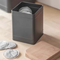 Small Charcoal Canister with Beech Wood Lid in Use