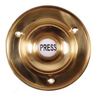 "Chelsea" Polished Brass Circular Bell Push