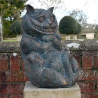 Antique Bronze "Cheshire Cat" Garden Ornament