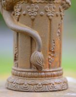 Pillar of Cast Iron Chinese Dragon Sculpture