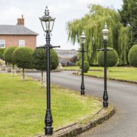 Harrogate Bright Chrome Lamp Post 2.25m