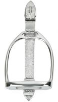 Bright Chrome Stirrup Door Knocker