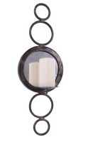"Hempstead Court" Circular Design Mirror Candle Holder