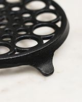 Close-Up of Feet for Circular "Spotted" Cast Iron Trivet in Black