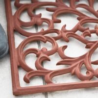 Close-up of the Rustic Finish on the "Clarence" Rectangle Doormat