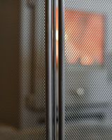 Close Up Of Classic Black Four Fold Fire Guard Mesh