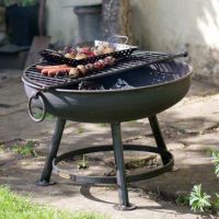 Classic Fire Pit in Situ in the Garden cooking Food
