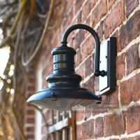 Aluminium wall mounted Station light finished in black