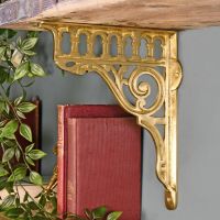 Classic Railway “Ribbleshead” Brass Shelf Brackets 26 x 21cm