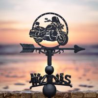 Triumph Motorbike Weathervane by the Sea