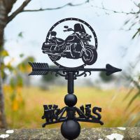 Triumph Motorbike Weathervane Created From Cast Iron