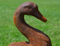 "Puddlemere" Duck Rustic Cast Iron Garden Sculpture