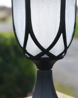 "Celene" Black Frosted Glass Pillar Light 
