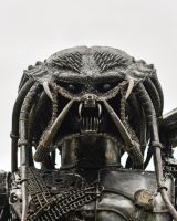 Close Up Of Recycled Metal Alien 