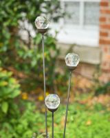 Close up of set of 3 on plant pot stake ornament