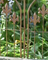 Close up of connection on decorative lawn edging