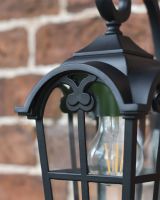 Close up of Bulb and Detailed Metalwork on Lantern 
