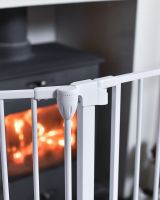 Close Up Of White Three Panel Fireguard 