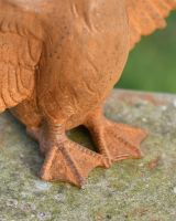Close Up Detail On Goose Garden Sculpture
