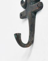 Close up of durable hook detail on fleur-de-lis coat hook