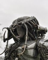 Close Up Of Recycled Metal Alien 
