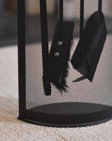 Close up of mesh detailing in fireside companion set