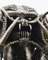 Close Up Of Recycled Metal Alien 