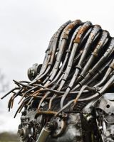 Close Up Of Recycled Metal Alien 