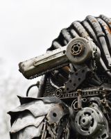 Close Up Of Recycled Metal Alien 