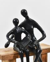 Close up of cast aluminium figures in home decor sculpture