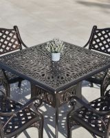 detailed close up of dorton outdoor dining set