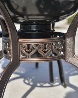 close up of base detail on dining table