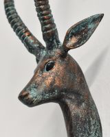  Aluminium Antelope Wall Bust Close up Face