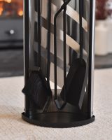 Close up of tools in fireside companion set