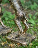 Close up of back leg detail on boxing hare outdoor sculptures
